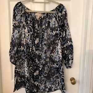 Michael Kota Tunic Top in blue camo print size XL